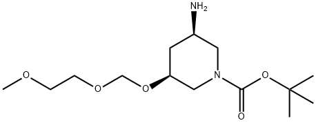 (3R,5S)-tert-butyl 3-amino-5-((2-methoxyethoxy)methoxy)piperidine-1-carboxylate Struktur