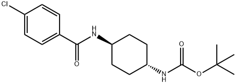 tert-Butyl (1R*,4R*)-4-(4-chlorobenzamido)cyclohexylcarbamate Struktur