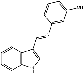 3-[(1H-indol-3-ylmethylene)amino]phenol Struktur