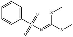 N-[bis(methylsulfanyl)methylidene]benzenesulfonamide Struktur