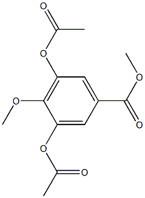 Benzoic acid, 3,5-bis(acetyloxy)-4-methoxy-, methyl ester Struktur