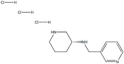 (R)-N-(Pyridin-3-ylmethyl)piperidin-3-amine trihydrochloride Struktur