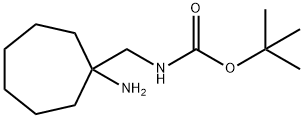 tert-butyl N-[(1-aminocycloheptyl)methyl]carbamate Struktur