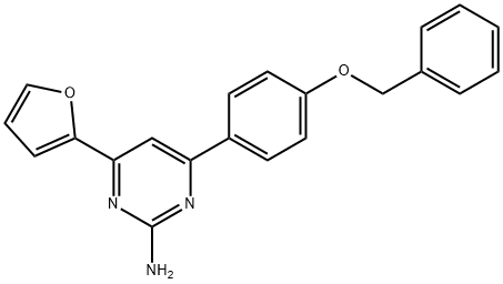 4-[4-(benzyloxy)phenyl]-6-(furan-2-yl)pyrimidin-2-amine Struktur