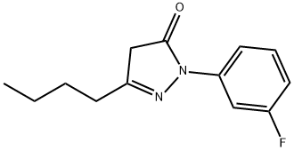 3-butyl-1-(3-fluorophenyl)-4,5-dihydro-1H-pyrazol-5-one Struktur