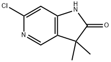 6-chloro-3,3-dimethyl-1H-pyrrolo[3,2-c]pyridin-2(3H)-one Struktur