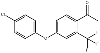 1-[4-(4-Chloro-phenoxy)-2-trifluoromethyl-phenyl]ethanone Struktur