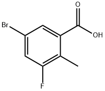 5-bromo-3-fluoro-2-methylbenzoic acid Struktur