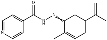 4-Pyridinecarboxylicacid, 2-[2-methyl-5-(1-methylethenyl)-2-cyclohexen-1-ylidene]hydrazide Struktur