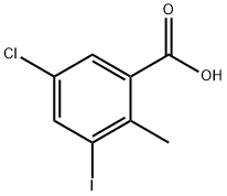 5-Chloro-3-iodo-2-methyl-benzoic acid Struktur