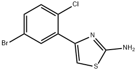 4-(5-bromo-2-chlorophenyl)-1,3-thiazol-2-amine Struktur