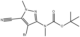 Tert-Butyl (4-Bromo-5-Cyano-1-Methyl-1H-Pyrazol-3-Yl)(Methyl)Carbamate Struktur