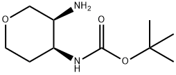 tert-butyl N-[(3S,4S)-3-aminooxan-4-yl]carbamate Structure