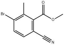 methyl 3-bromo-6-cyano-2-methylbenzoate Struktur