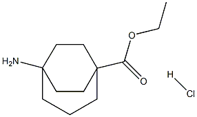 Ethyl 5-aminobicyclo[3.2.2]nonane-1-carboxylate hydrochloride Struktur