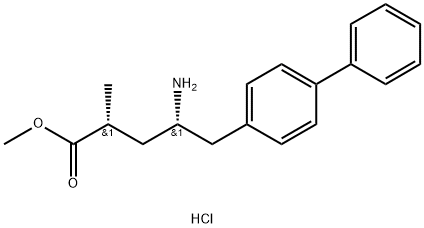 (2R,4S)-methyl 5-([1,1'-biphenyl]-4-yl)-4-amino-2-methylpentanoate hydrochloride Struktur