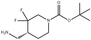 (R)-tert-butyl 4-(aminomethyl)-3,3-difluoropiperidine-1-carboxylate Struktur