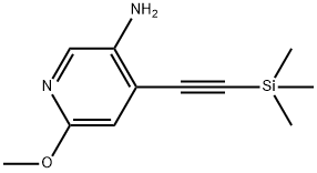 6-METHOXY-4-((TRIMETHYLSILYL)ETHYNYL)PYRIDIN-3-AMINE Struktur