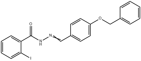 N'-[4-(benzyloxy)benzylidene]-2-iodobenzohydrazide Struktur