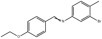 (3-bromo-4-methylphenyl)(4-ethoxybenzylidene)amine Struktur