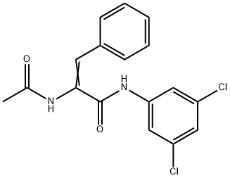 2-(acetylamino)-N-(3,5-dichlorophenyl)-3-phenylacrylamide Struktur