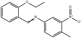 N-(2-ethoxybenzylidene)-4-methyl-3-nitroaniline Struktur