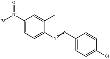 N-(4-chlorobenzylidene)-2-methyl-4-nitroaniline Struktur