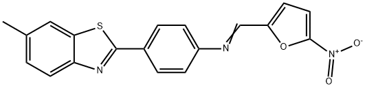 4-(6-methyl-1,3-benzothiazol-2-yl)-N-[(5-nitro-2-furyl)methylene]aniline Struktur