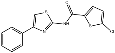 5-chloro-N-(4-phenylthiazol-2-yl)thiophene-2-carboxamide Struktur