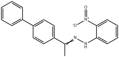 1-[1-(4-biphenylyl)ethylidene]-2-(2-nitrophenyl)hydrazine Struktur