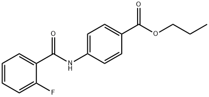 propyl 4-[(2-fluorobenzoyl)amino]benzoate Struktur