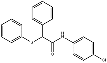 N-(4-chlorophenyl)-2-phenyl-2-(phenylsulfanyl)acetamide Struktur