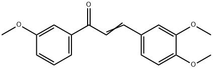 (2E)-3-(3,4-dimethoxyphenyl)-1-(3-methoxyphenyl)prop-2-en-1-one Struktur