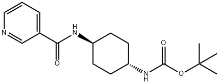 tert-Butyl (1R*,4R*)-4-(nicotinamido)cyclohexylcarbamate Struktur