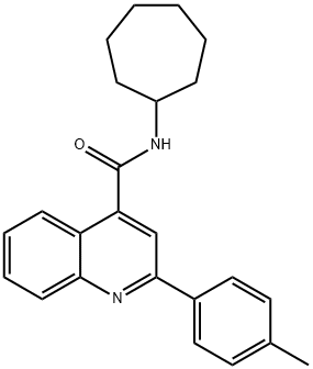 N-cycloheptyl-2-(4-methylphenyl)quinoline-4-carboxamide Struktur