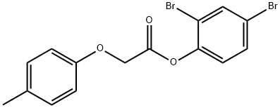 2,4-dibromophenyl (4-methylphenoxy)acetate Struktur