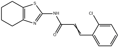 (2E)-3-(2-chlorophenyl)-N-(4,5,6,7-tetrahydro-1,3-benzothiazol-2-yl)prop-2-enamide Struktur