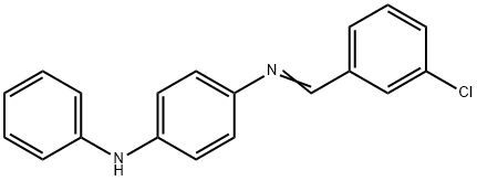 N-(3-chlorobenzylidene)-N'-phenyl-1,4-benzenediamine Struktur