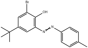 2-bromo-4-tert-butyl-6-[(4-methylphenyl)diazenyl]phenol Struktur