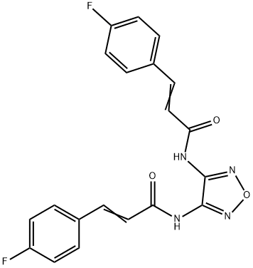 N,N'-1,2,5-oxadiazole-3,4-diylbis[3-(4-fluorophenyl)acrylamide] Struktur