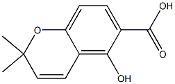 2H-1-Benzopyran-6-carboxylic acid, 5-hydroxy-2,2-dimethyl- Struktur