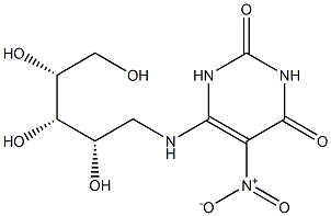 5-nitro-6-[[(2S,3S,4R)-2,3,4,5-tetrahydroxypentyl]amino]-1H-pyrimidine-2,4-dione Struktur