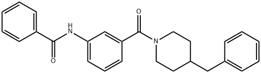 N-{3-[(4-benzylpiperidin-1-yl)carbonyl]phenyl}benzamide Struktur