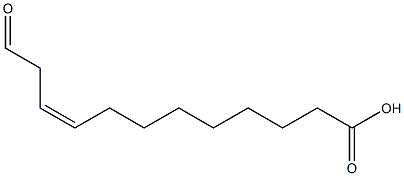 9-Dodecenoic acid, 12-oxo-, (9Z)- Struktur