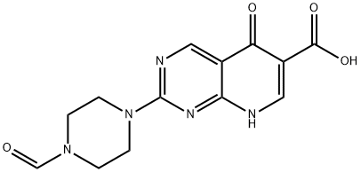 2-(4-formylpiperazin-1-yl)-5-oxo-5,8-dihydropyrido[2,3-d]pyrimidine-6-carboxylic acid Struktur