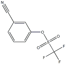 Methanesulfonic acid, trifluoro-, 3-cyanophenyl ester Struktur