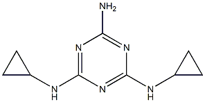 1,3,5-Triazine-2,4,6-triamine, N,N'-dicyclopropyl- Struktur