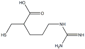 Pentanoic acid,5-[(aminoiminomethyl)amino]-2-(mercaptomethyl)- Struktur