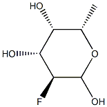 (3S,4R,5S,6S)-3-fluoro-6-methyloxane-2,4,5-triol Struktur