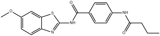 4-(butanoylamino)-N-(6-methoxy-1,3-benzothiazol-2-yl)benzamide Struktur